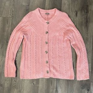 J. Jill cable knit sweater with the front buttons.